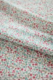 Bella Mint Flowers Floral Patterned Lawn Fabric made in Korea by the Half Yard