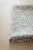 Bella Mint Flowers Floral Patterned Lawn Fabric made in Korea by the Half Yard
