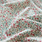 Bella Mint Flowers Floral Patterned Lawn Fabric made in Korea by the Half Yard