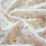 Spring Flowers Pink Floral Patterned Lawn Fabric made in Korea by the Half Yard