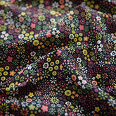 Spring Flowers Night Floral Patterned Lawn Fabric made in Korea by the Half Yard