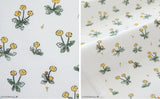 Small Dandelion Flower Patterned Fabric made in Korea by the Half Yard