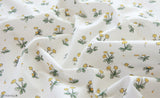 Small Dandelion Flower Patterned Fabric made in Korea by the Half Yard