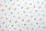 かわいい恐竜公園柄の30年代オーガニック生地(韓国製、半ヤード単位)
