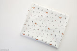 Cute Baby Small Animals Bird Squirrel Rabbit Patterned 30s Organic Fabric made in Korea by the Half Yard