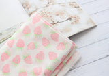 60s Pink Strawberry Patterned Asa Light Weight Fabric made in Korea by the Yard
