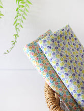 Small Tulip Flower Patterned Fabric 60s Voile made in Korea by the Yard 36" x 59" or 90 x 150cm