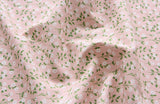 Apricot Pink Flower Patterned Fabric Cotton made in Korea by the Half Yard