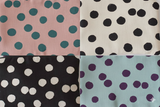 Medium Size Dot Patterned Fabric printed in Korea by the Half Yard