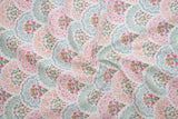 Mandara Flower Floral Patterned Fabric made in Korea by the Half Yard