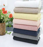 Solid Color Double Side 60s Cotton 7mm Straight-Line Quilted Fabric printed in Korea 18" x 53" by the Half Yard