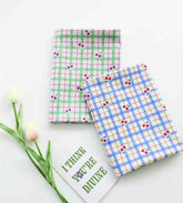 格紋格子條紋純色紫羅蘭 Biowash 面料韓國印花 36 英寸 x 62 英寸 90 厘米 x 160 厘米按碼