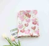 Heart Cotton Candy 30s Cotton Fabric printed in Korea 36" x 57" 90cm x 145cm by the Yard