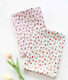 Strawberry Flower 30s Cotton Fabric printed in Korea 36" x 57" 90cm x 145cm by the Yard