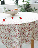 Strawberry Flower 30s Cotton Fabric printed in Korea 36" x 57" 90cm x 145cm by the Yard