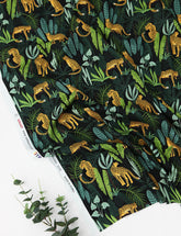 Jungle Leopard Patterned Fabric made in Korea by the Half Yard