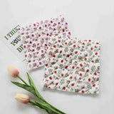 Strawberry Ribbon Check Cherry Flowerpot Cotton 30s Heart Quilted Fabric made in Korea by the Yard 36" x 57" or 90 x 145cm