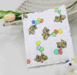 Balloon Teddy Bear Cotton 30s Stripe Quilted Fabric made in Korea by the Yard 36" x 57" or 90 x 145cm