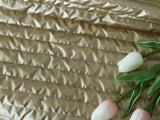 Gold Glitter Stripe Diamond Heart Patterned Quilted Nubi Polyester Fabric made in Korea by the Half Yard 18" x 59" or 45 x 150cm