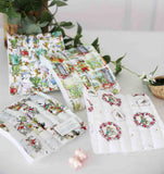 Rabbit Story Bunny Garden Cotton 30s Stripe Quilted Fabric made in Korea by the Yard 36" x 57" or 90 x 145cm