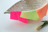 Neon Colored Ribbon & Solid Patterned 60s Cotton Nylon Fabric made in Korea by the Yard