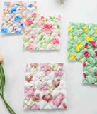 Rose Tulip Heart Cotton 30s Heart Quilted Fabric made in Korea by the Yard 36" x 57" or 90 x 145cm