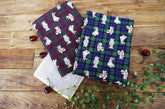 Check Teddy Bear Patterned Fabric made in Korea by the Half Yard