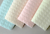 Soft Velour Microfiber Powder Color Heart Patterned Nubi Quilted Fabric made in Korea by the Half Yard 18" x 59"