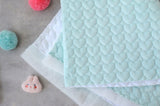 Soft Velour Microfiber Powder Color Heart Patterned Nubi Quilted Fabric made in Korea by the Half Yard 18" x 59"