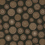 Korean Traditional Lotus Roof Tile Patterned Cotton Fabric made in Korea by the Half Yard
