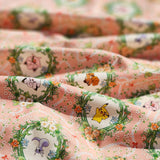 Pocket Monster, Pokemon Elegant Flower Circlet Pikachu Eevee Dratini Licensed Fabric made in Korea by the Half Yard