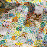 Pocket Monster, Pokemon Flower Square Patchwork Pikachu Eevee Dratini Licensed Fabric made in Korea by the Half Yard