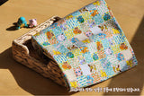 Pocket Monster, Pokemon Flower Square Patchwork Pikachu Eevee Dratini Licensed Fabric made in Korea by the Half Yard