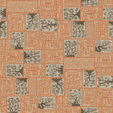 Korean Traditional Flower Wall Patterned Cotton Fabric made in Korea by the Half Yard