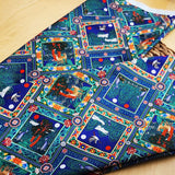 Korean Traditional Bandana Style 10 symbols of Longevity Patterned Cotton Fabric made in Korea by the Half Yard
