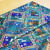 Korean Traditional Bandana Style 10 symbols of Longevity Patterned Cotton Fabric made in Korea by the Half Yard