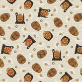 Korean Traditional Mask "Tal" Patterned Cotton Fabric made in Korea by the Half Yard