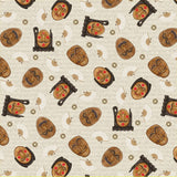 Korean Traditional Mask "Tal" Patterned Cotton Fabric made in Korea by the Half Yard