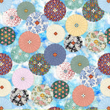 Korean Traditional Patterned Umbrella Cotton Fabric made in Korea by the Half Yard