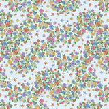 Korean Traditional Style Knot Flower Garden Skyblue Patterned Cotton Fabric made in Korea by the Half Yard