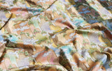 Korean Traditional Colorful Landscape Painting Patterned Cotton Fabric made in Korea by the Half Yard
