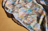 Korean Traditional Colorful Landscape Painting Patterned Cotton Fabric made in Korea by the Half Yard