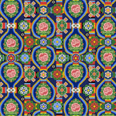 韓国の伝統的な六角形の螺鈿ジャガエ柄の綿生地(半ヤード単位)