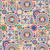 Korean Traditional Phoenix Royal Cloth Patterned Cotton Fabric made in Korea by the Half Yard