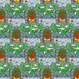 Korean Traditional Stained Glass Style Ten symbols of Longevity Patterned Cotton Fabric made in Korea by the Half Yard