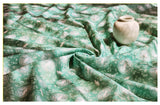 Korean Traditional Crane Celadon Goryeo Cheongja Patterned Cotton Fabric made in Korea by the Half Yard