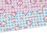 Sanrio Hello Kitty Check Cherry Oxford Licensed Fabric printed in Japan by the Half Yard