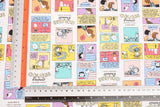 スヌーピーの漫画風キャラクター生地を日本製で半ヤード単位でプリント