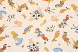 Alice in Wonderland Alice & Friends Cotton Linen Canvas Fabric printed in Japan by the Half Yard
