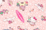 Sanrio Character Dessert Cafe Fabric printed in Japan by the Half Yard
